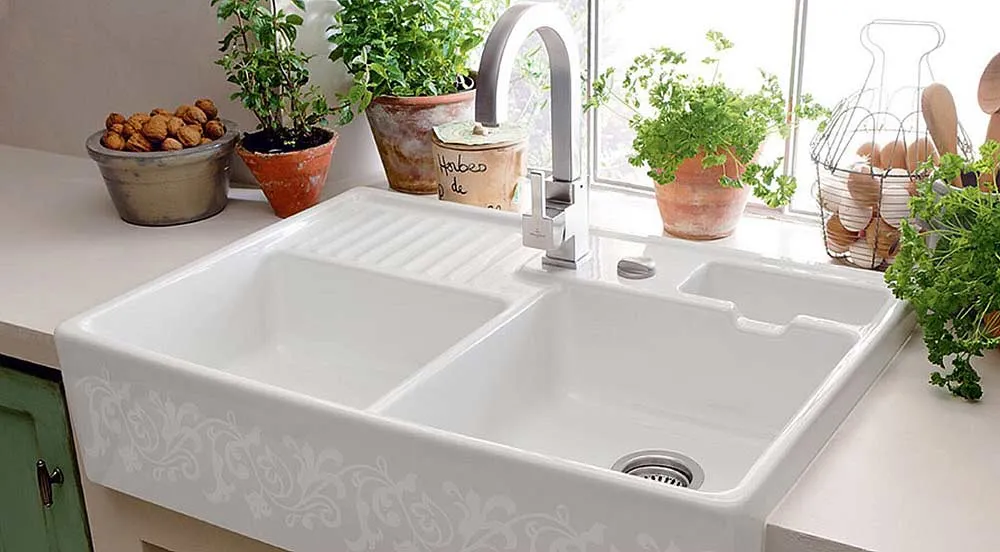 سینک ظرفشویی چدنی سفید